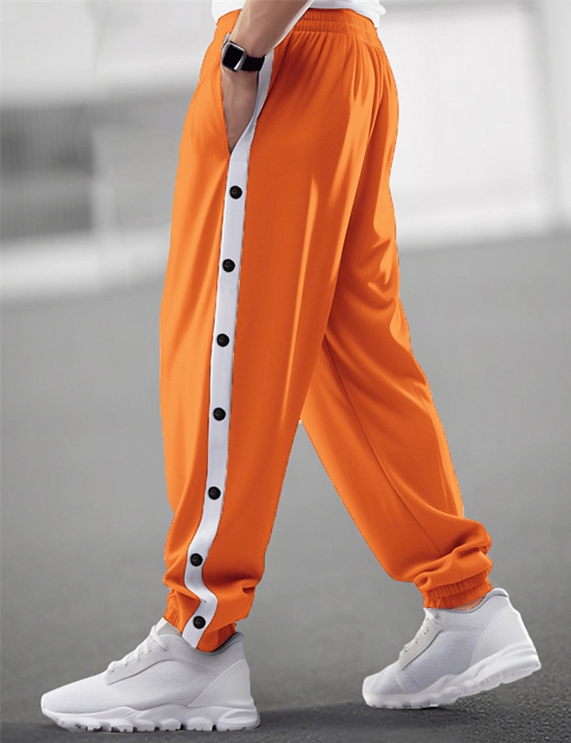 Per uomo Pantaloni della tuta Pareggiatore Pantaloni A cordoncino Vita elastica Pulsante laterale Color Block Comfort Traspirante Informale Giornaliero Per eventi Sportivo Di tendenza Nero Blu del 2025 a $22.99 –P9