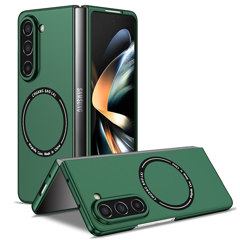 Phone Case For Samsung Galaxy Z Fold 7 Z Fold 6 Z Fold 5 Z Fold 4 Z Fold 3 Back Cover With Magsafe Support Wireless Charging Shockproof PC 2025 - $17.99 –P1