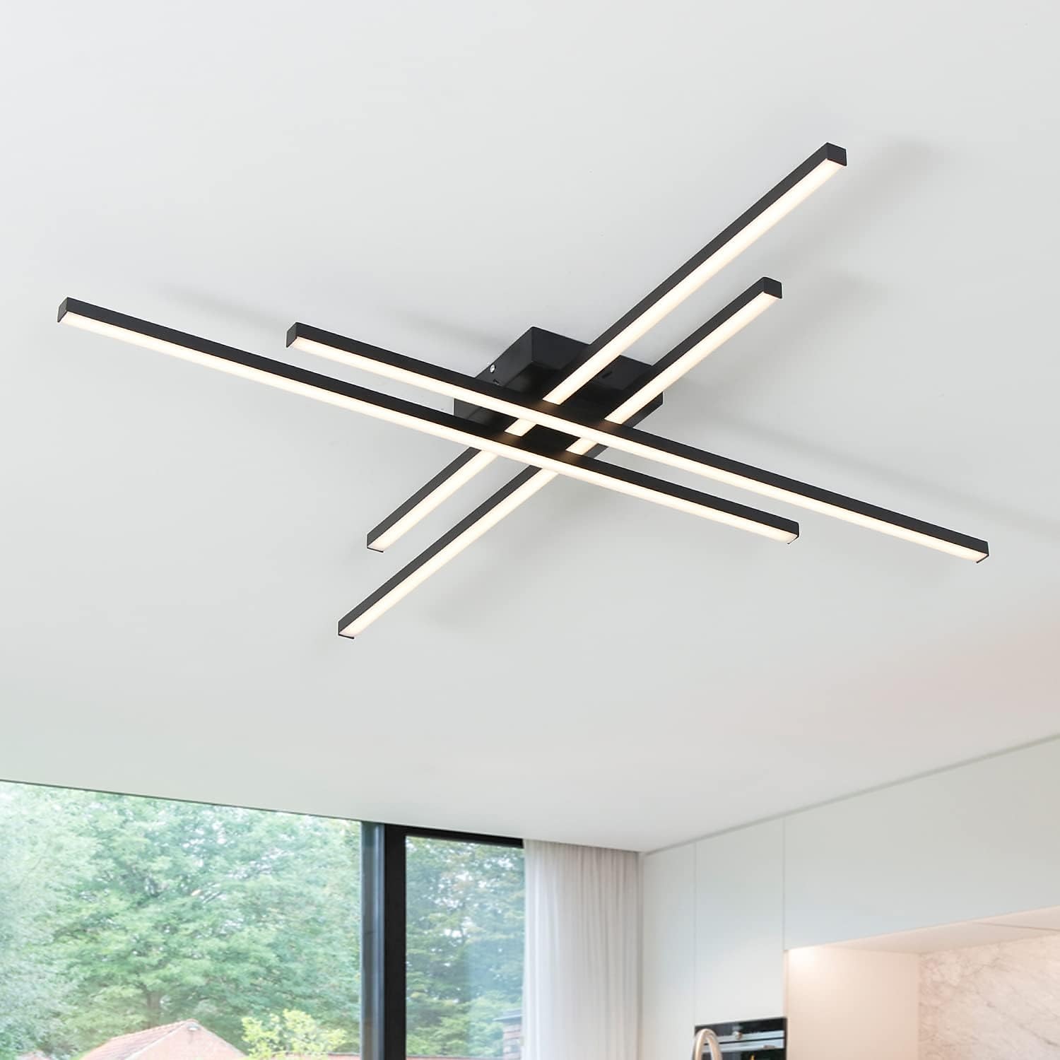 4-luz 6-luz 61/85/120 cm Diseño de racimo Diseño de línea Formas geométricas Luces de techo aluminio Lineal Geométrico Minimalista Acabados Pintados LED Moderno 110-120V 220-240V 2025 - $129.99 –P1