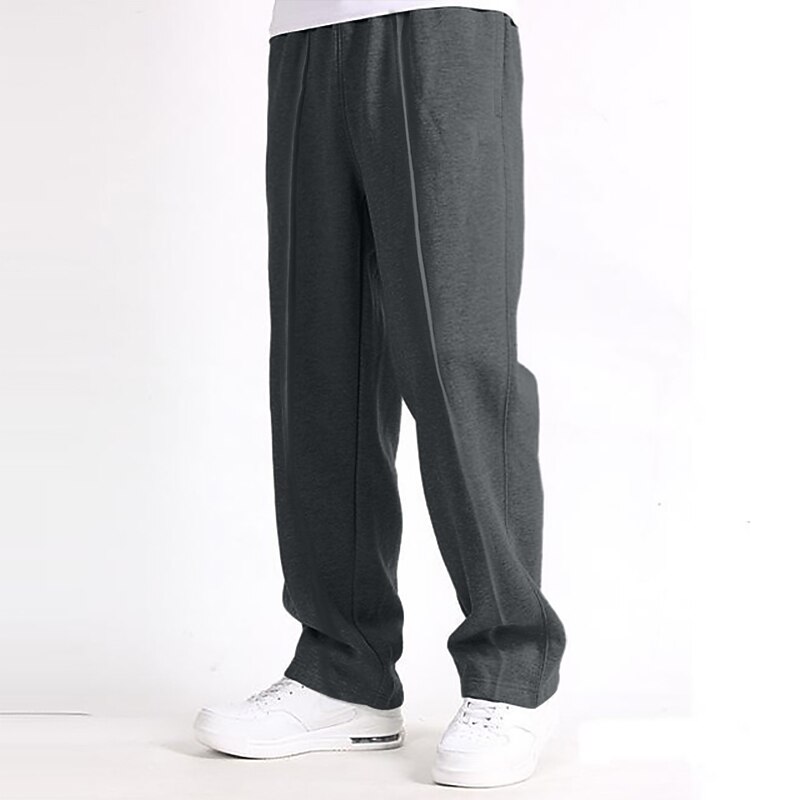 Per uomo Pantaloni in pile Pantaloni della tuta Jogging Pantaloni della tuta a gamba larga Pantaloni Tasche Vita elastica Liscio Comfort Traspirante Esterno Giornaliero Per uscire Informale Grande e del 2026 a $18.99 –P9