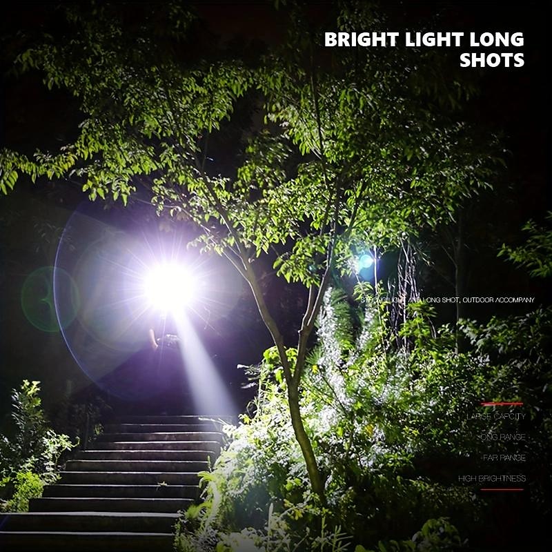 1 τεμ φακός led 1000 lumens τακτικός φακός, περιστρεφόμενος αδιάβροχος προβολέας 90 μοιρών, 5 τρόποι λειτουργίας - οι καλύτεροι υψηλοί αυλοί είναι για κάμπινγκ, εξωτερικούς χώρους, πεζοπορία 2025 - $20.99 –P5