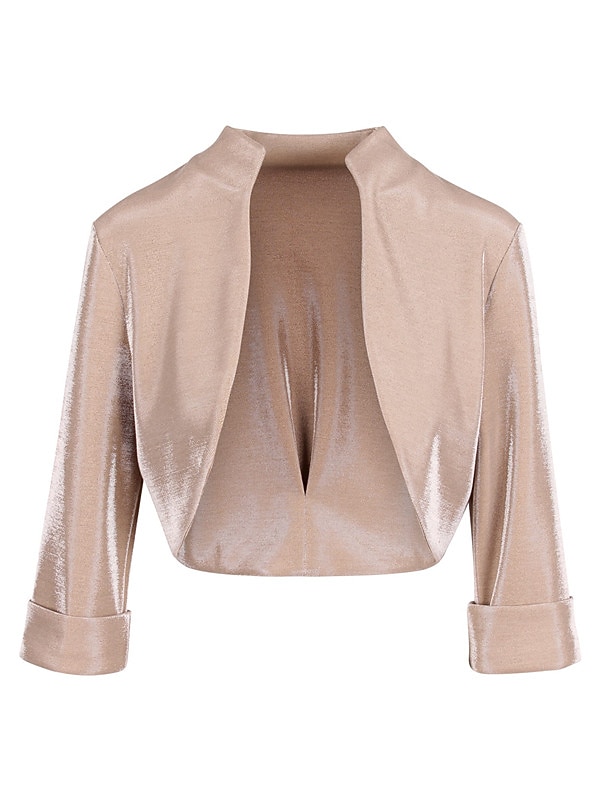 Women's Wrap Bolero Shrug Coats / Jackets Sparkle & Shine 3/4 Length Sleeve Sequined Fall Wedding Wraps With Glitter For Wedding Spring &  Fall 2026 - $44.99 –P1
