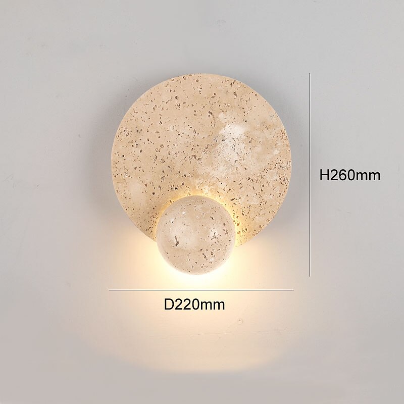 lampade da parete in pietra design rotondo a parete, moderne lampade da parete a led per interni con 3 luminosità, lampade da parete per camera da letto soggiorno corridoio cucina 110-240v del 2025 a $149.99 –P1