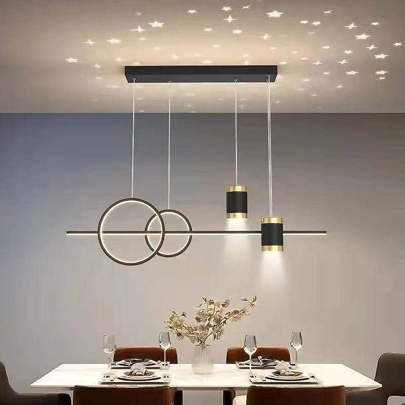 lampada a sospensione a led 100 cm dimmerabile design a grappolo forme geometriche lampada a sospensione in pvc classico elegante in lega di zinco contemporaneo moderno 110-240v del 2025 a $399.99 –P5