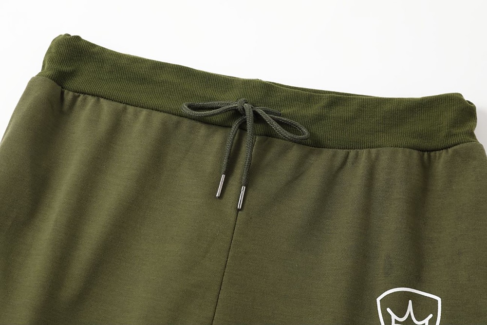 Voor heren Joggingbroeken Jogger Broek Trainingsbroek Trekkoord Elastische taille Geometrisch patroon Buitensporten Sportkleding Leger groen Zwart 2025 - $17.99 –P1