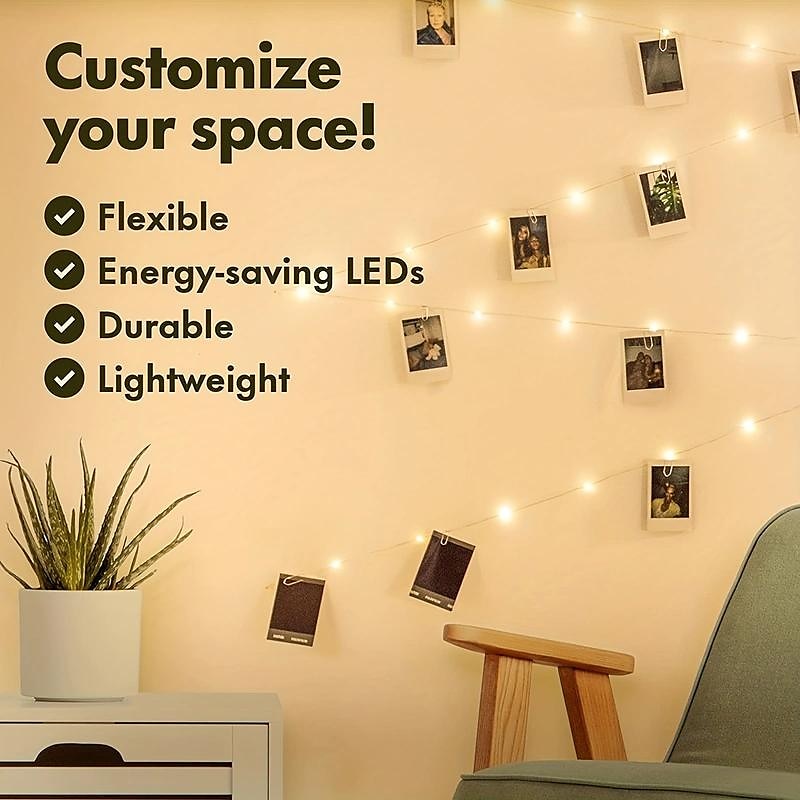 1 pack 50 LED Fairy Lights - 5 Meter, 3AA Battery Powered, Perfect for Christmas, Weddings, Parties, Family Vacations, Gatherings, and More - Always On 2025 - $11.49 –P19