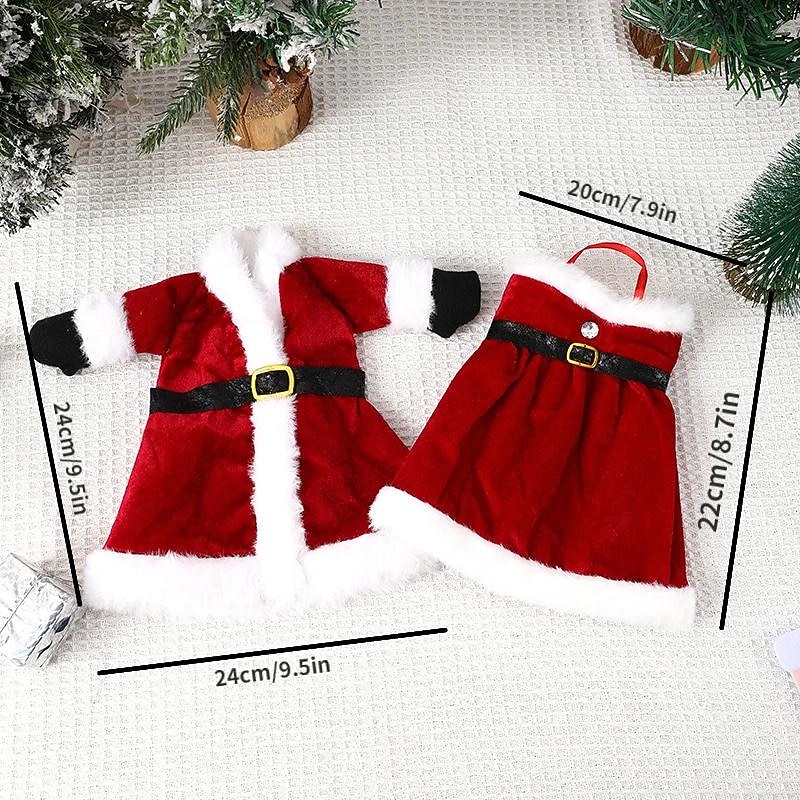 Christmas Wine Decoration Creative Red Wine Bag, Christmas Dress Wine Bottle Cover, Christmas Skirt Wine Bottle Decoration, Christmas Red Wine Cover 2025 - $6.49 –P1