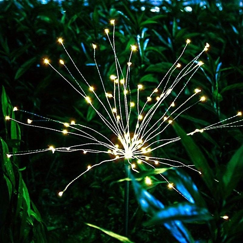 1 confezione di fuochi d'artificio decorativi natalizi a 8 funzioni ad energia solare, luce da prato montata a pavimento, matrimonio festivo, lampada decorativa impermeabile per esterni di Halloween del 2025 a $18.99 –P11