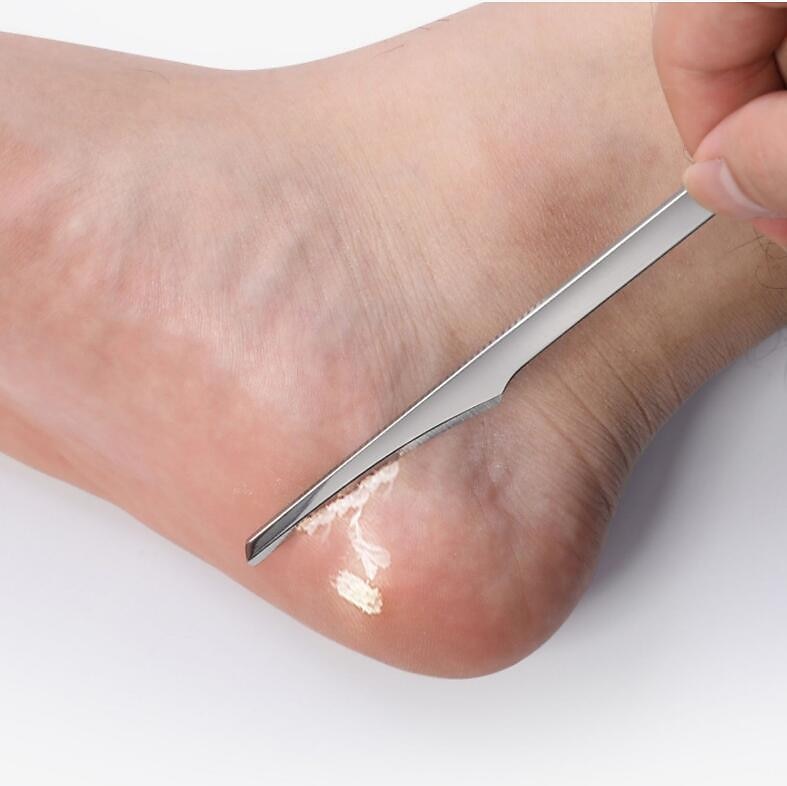 Couteau à pied en acier inoxydable, dissolvant de peaux mortes, rasoir à ongles d'orteils, couteau de pédicure, râpe à callosités, outil de soins des pieds de 2025 ? $4.99 –P1