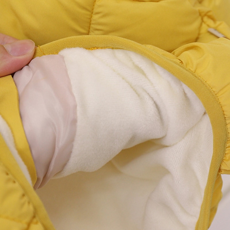 Děti Unisex Mikina s kapucí Svrchní oděvy Dětská bunda Puffer Jacket Pevná barva Dlouhý rukáv Zip Kabát Venkovní Bavlna Rozkošný Denní Bavlněný kabát ve tvaru diamantu-béžový Fleece bavlněný kabát ve 2025 - $23.99 –P10