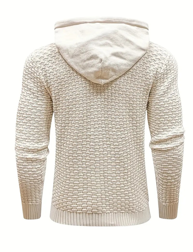 Per uomo Pullover Maglione A coste Maglia Standard A cordoncino Classico Liscio Con cappuccio Contemporaneo moderno Ufficio Da tutti i giorni Abbigliamento Inverno Nero Beige M L XL del 2026 a $19.99 –P12