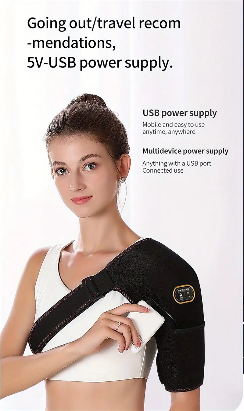 Heated Shoulder Wrap with Vibration, Upgrade Electric Shoulder