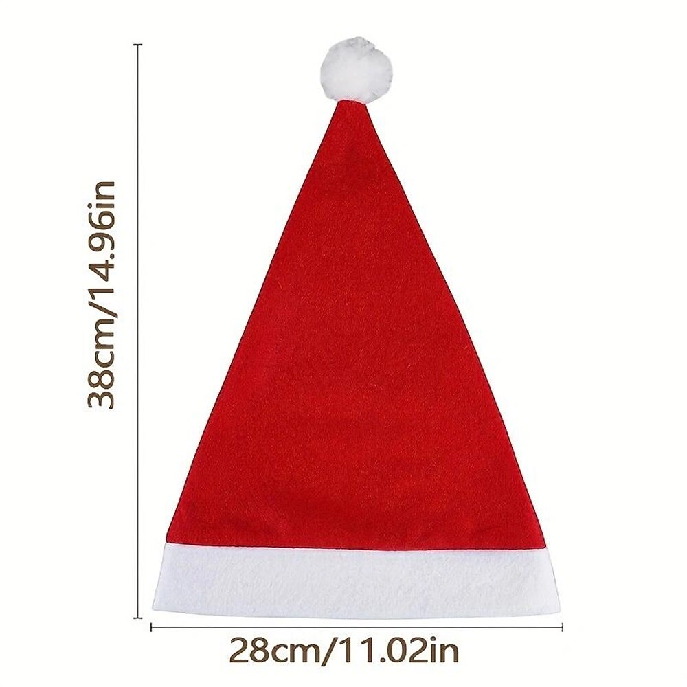 6pcs Christmas Santa Hats - Perfect For Adults At Christmas & New Year Parties! 2026 - $4.99 –P2