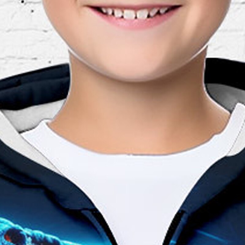 Pojkar 3D Dinosaurie Huvtröja Kappa Ytterkläder Långärmad 3D-tryck Höst Vinter Mode Streetwear Häftig Barn 3-12 år Utomhus Ledigt Dagligen Normal 2025 - $18.49 –P7