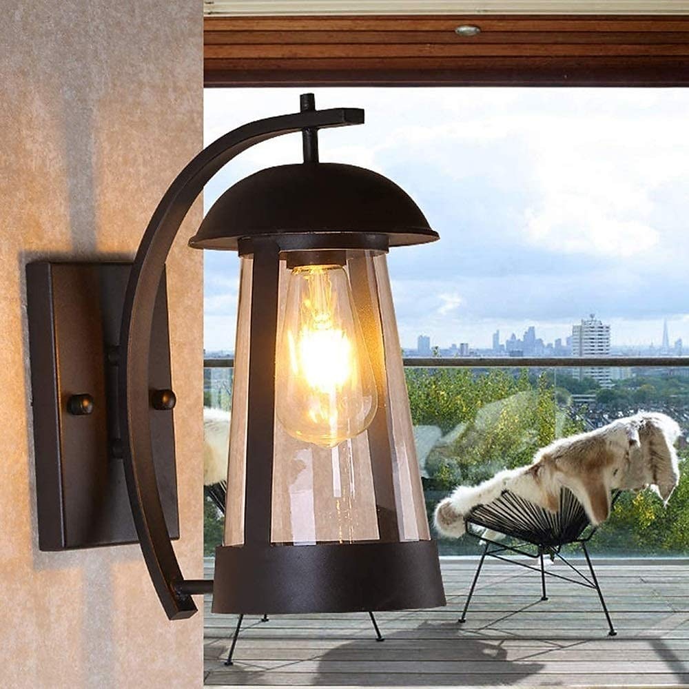Aplique de pared impermeable, lámpara de pared antigua resistente a la intemperie, lámpara de pared LED para exteriores con pantalla de vidrio, aplique de pared de metal con casquillo e27 110-240v 2025 - $199.99 –P7