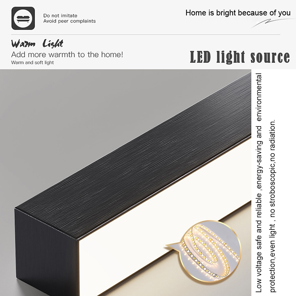 4-Light 6-Light 61/85/120 cm Кластерный дизайн Дизайн линии Геометрические фигуры Потолочные лампы Алюминий Линейные геометрический минималист Окрашенные отделки LED Современное 110-120 2025 - $129.99 –P8