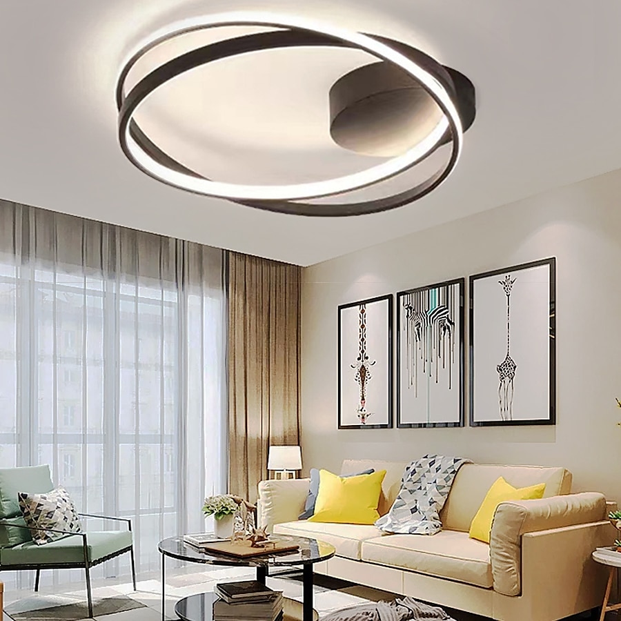 Luz de techo LED, lámpara de techo con luz empotrada de diseño circular regulable, adecuada para dormitorio, sala de estar, comedor, ac110v ac220v 2025 - $201.49 –P10