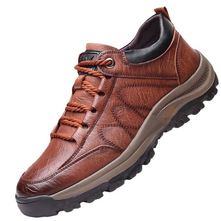Men's Boots Retro Winter Boots Walking Casual Daily Leather Comfortable Booties / Ankle Boots Loafer Black khaki Spring Fall 2025 - $39.99 –P5