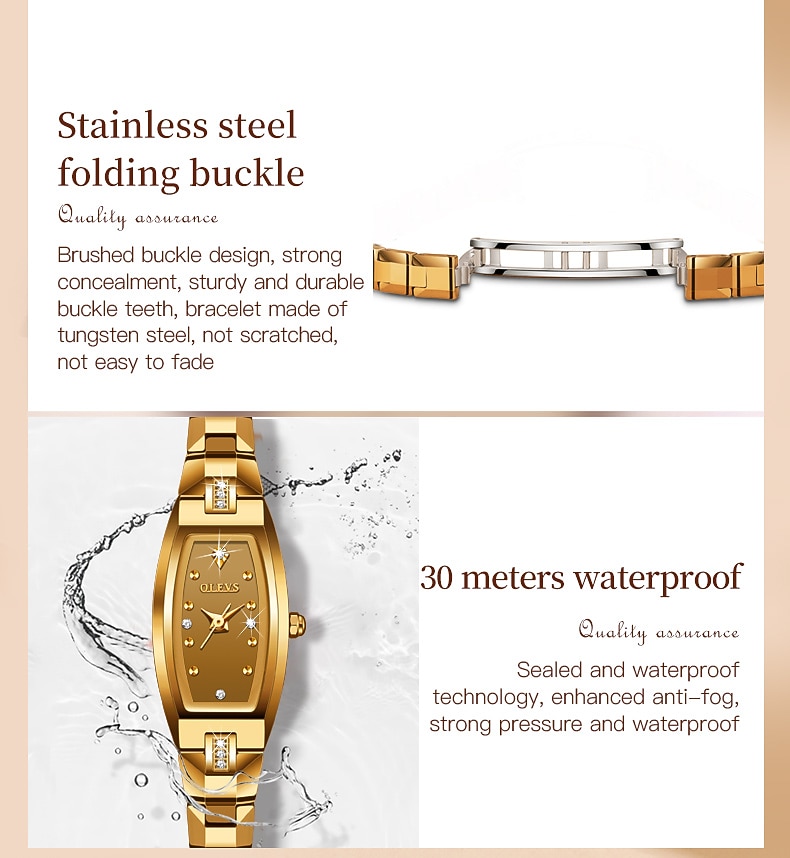 OLEVS Mother's Day Gift for Women Quartz Watch Creative Minimalist Fashion Casual Waterproof Decoration Stainless Steel Strap Watch 2026 - $68.99 –P11