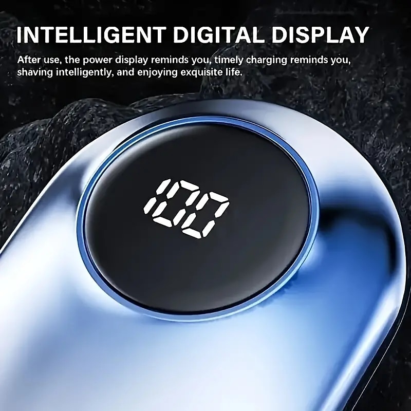 Rechargeable Waterproof Electric Shaver with Mini Trimmer and Reciprocating Cutter Head for Men - Perfect for Beard Shaving and Grooming 2025 - $20.99 –P5