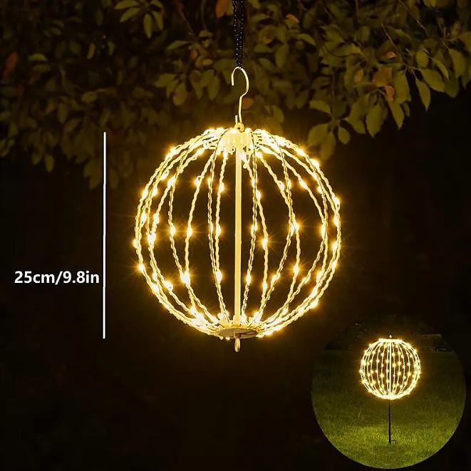 natal led bola luz esfera ornamento pendurado árvore de natal globo luzes aniversário dia dos namorados ação de graças dia de ano novo decoração de festa de natal sem bateria de 2025 por $17.49 –P8