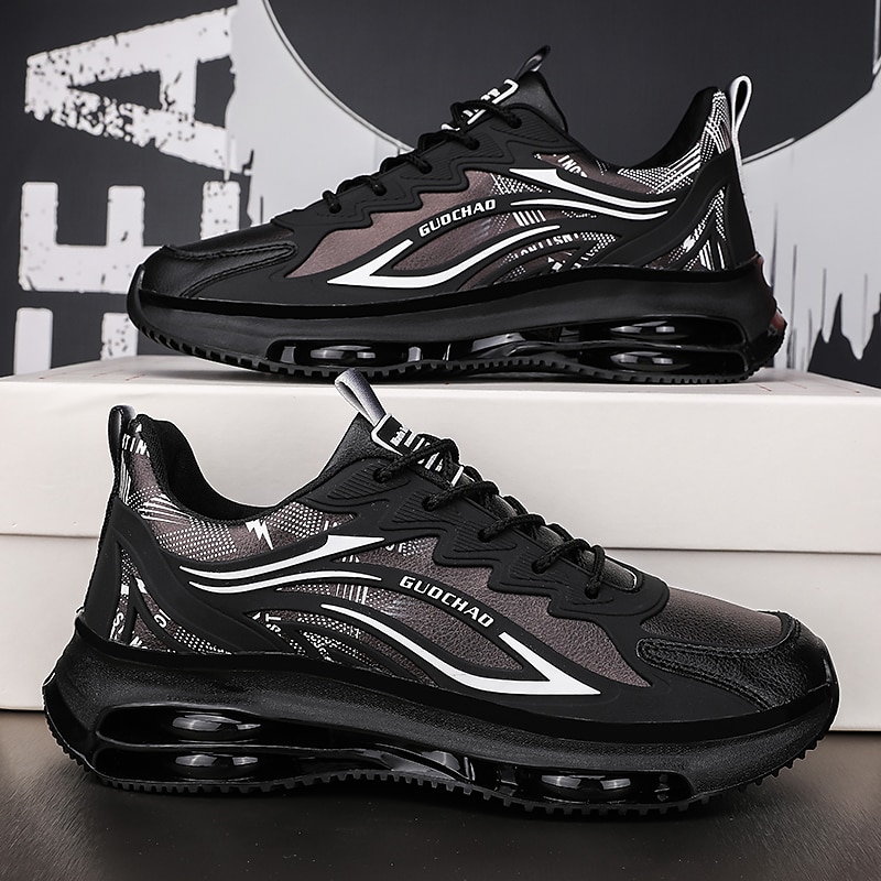 Leichte Air-Cushion-Sneaker für Herren mit transparentem Design – trendige Sportschuhe mit Schnürung zum Laufen und für die Freizeit 2025 - $46.99 –P2