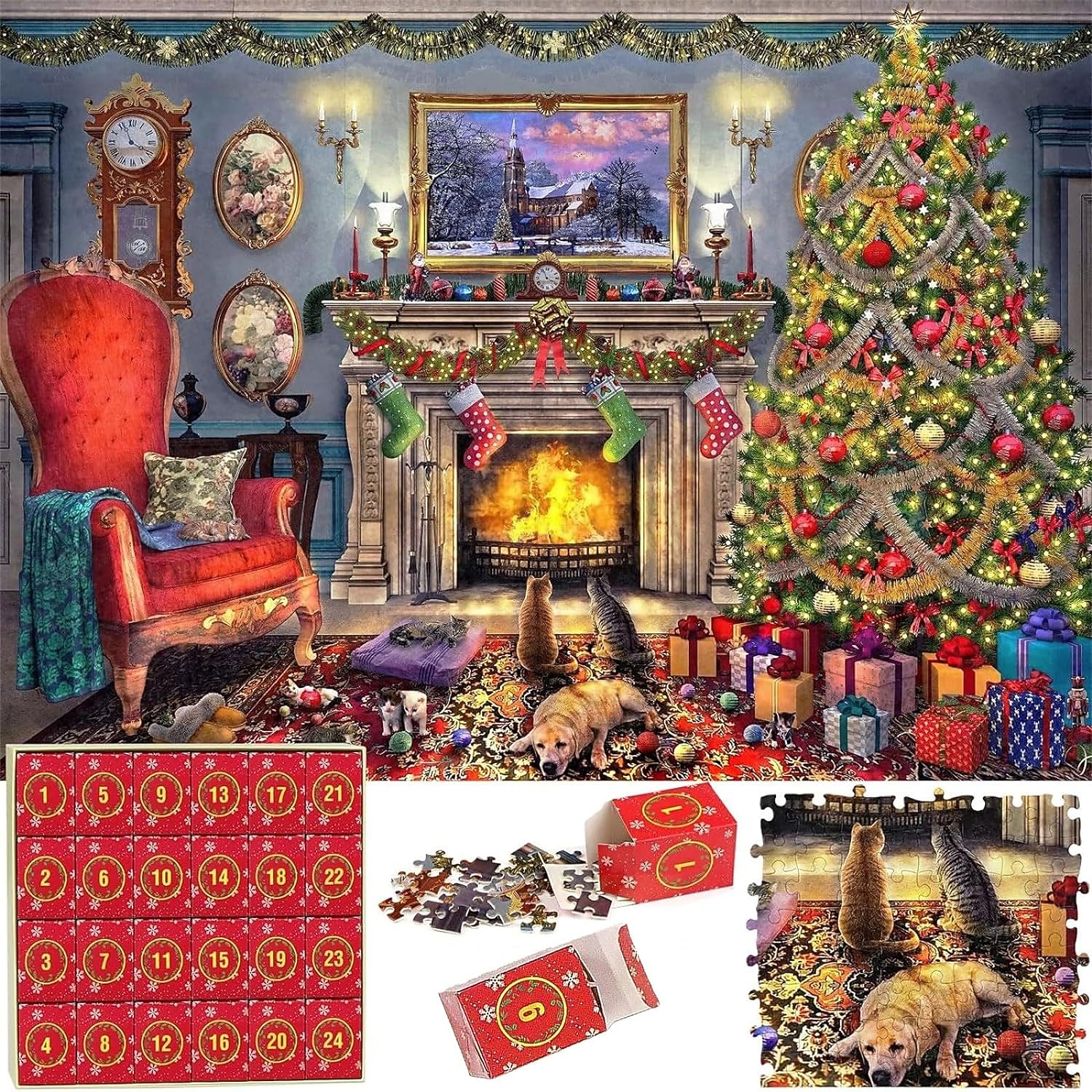 Advent Calendar 2025 Jigsaw Puzzles - 24 Boxes 1008 Pieces Puzzles Countdown to Christmas, Christmas Gifts Stocking Stuffers, Christmas Decorations Christmas Puzzle for Adults Kids, Xmas Gift 2025 - $26.99 –P6