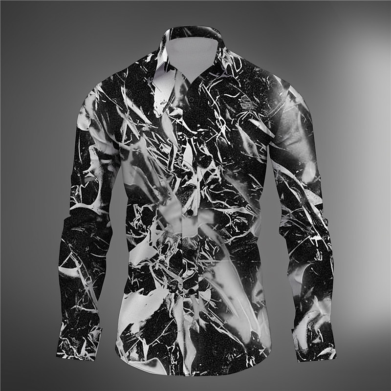 Homme 3D Print Formes Géométriques Chemise Chemise boutonnée manche longue Abstrait Usage quotidien Sortie Fin de semaine Automne hiver Col rabattu Imprimer Bouton bas Jaune Rouge Bleu Violet Vert de 2025 ? $26.99 –P5