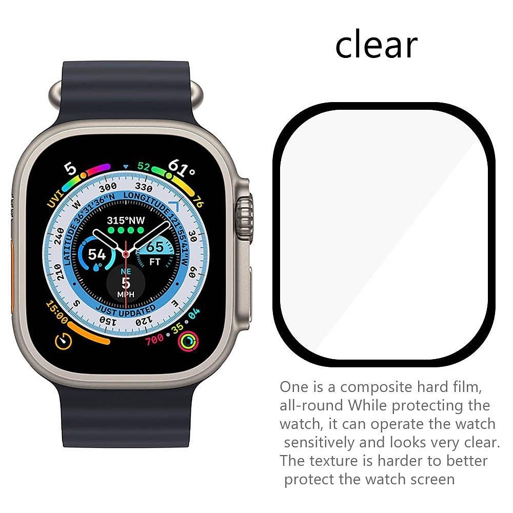 Screen Protector Film for iWatch Ultra/Ultra 2 Series 9 8 7 6 SE 5 4 3 2 1 for Apple Watch 49mm 44mm 40mm  Soft / Tempered glass Protective Accessories（3/1pcs film） 2026 - $11.99 –P3