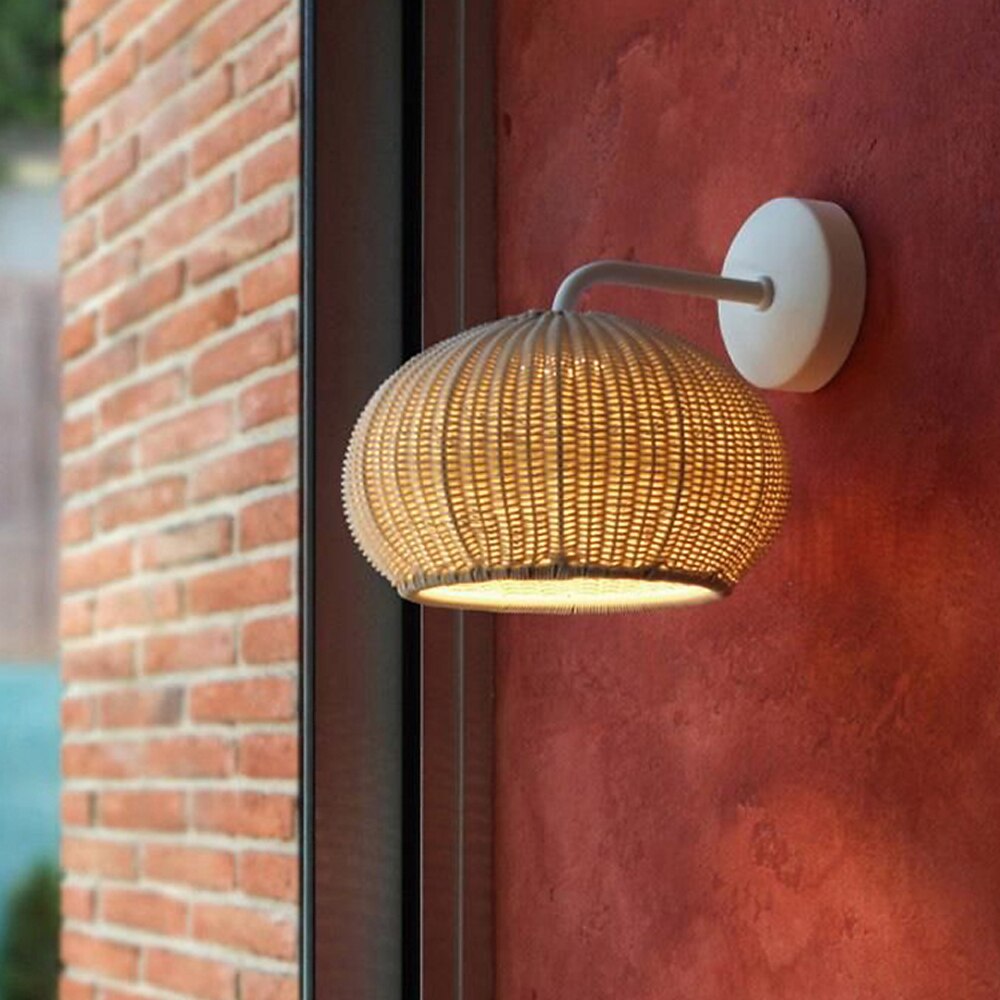 Lâmpada de parede led para exterior, rattan, à prova d'água, ip65, iluminação para pátio, jardim, 110-240v de 2026 por $350.69 –P5