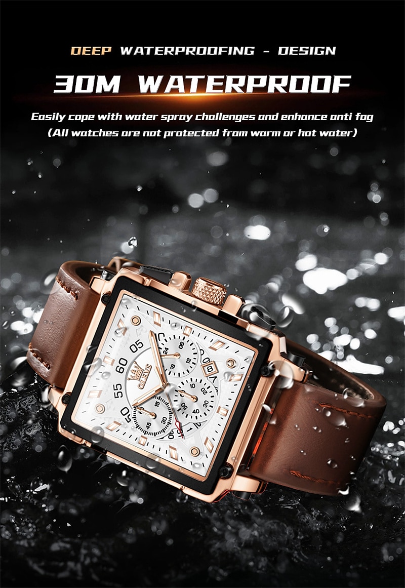 New Olevs Brand Men'S Watches Decorative Calendar Luminous Chronograph Large Dial Quartz Watch Students Casual Men'S Waterproof Wristwatch 2025 - $43.99 –P9