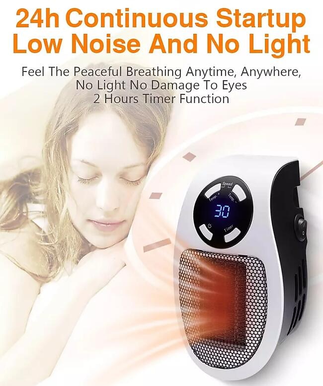 riscaldatore a parete, riscaldatore elettrico portatile con termostato regolabile programmabile, protezione da surriscaldamento, display a LED preciso, riscaldatore per dormitorio ufficio del 2025 a $19.49 –P5