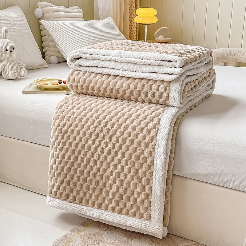 myk komfort kaste sofa teppe stereoskopisk lite rutenett teppe til sofa stol sofa stue bursdagsgave og hjemmeinnredning bærbart bil reisetrekk teppe 2025 - $21.99 –P16