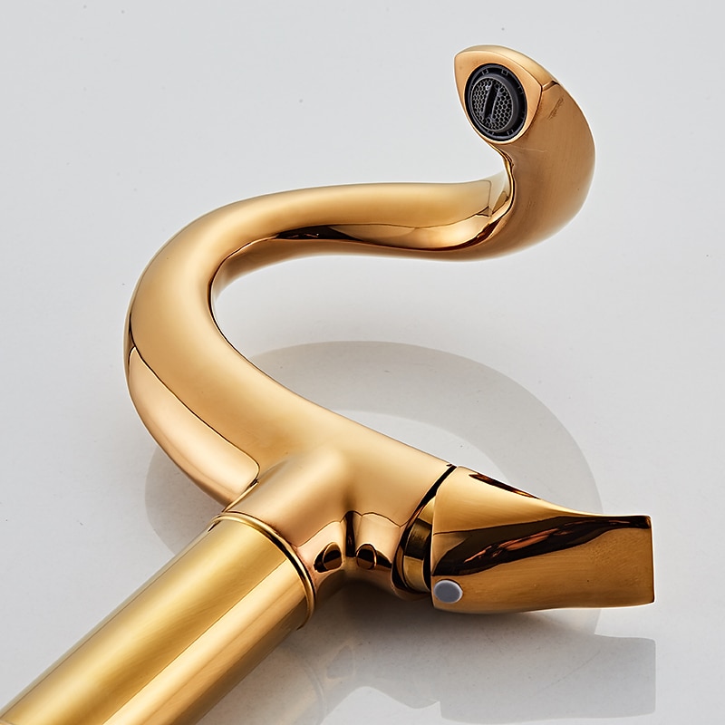 Robinet de lavabo de salle de bain incurvé pour vasque, robinets de bain à un trou à poignée unique avec interrupteur d'eau chaude et froide, valve en céramique à l'intérieur de 2025 ? $153.99 –P3