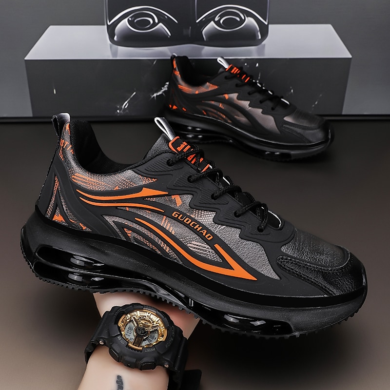Leichte Air-Cushion-Sneaker für Herren mit transparentem Design – trendige Sportschuhe mit Schnürung zum Laufen und für die Freizeit 2025 - $46.99 –P6