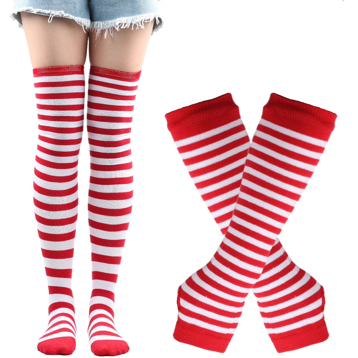 Calcetines hasta rodilla Calcetines de Navidad Mujer Navidad Carnaval Mardi Gras Nochebuena Retro Antiguo Guantes Calcetines 2025 - $15.49 –P5
