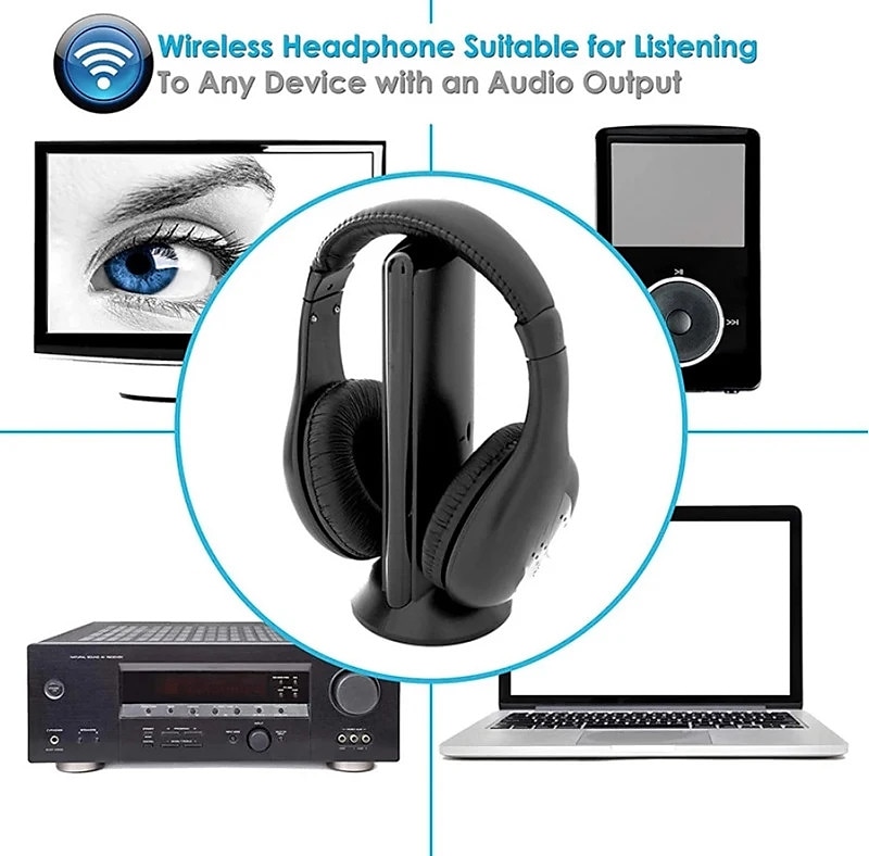 5-in-1 wireless multi-function headset monitoring FM radio earphone for PC Laptop Computer TV TW-699 2025 - $31.99 –P6
