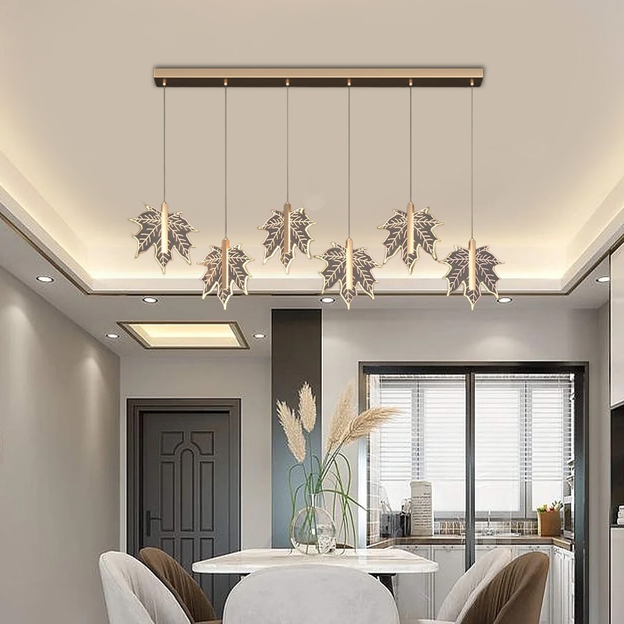 kroonluchter led kristal esdoornblad ontwerp 4/5/6/12-licht dimbaar inbouwverlichting wenteltrap lange kroonluchter villa trapverlichting duplex kroonluchter 110-240v 2025 - $287.79 –P12