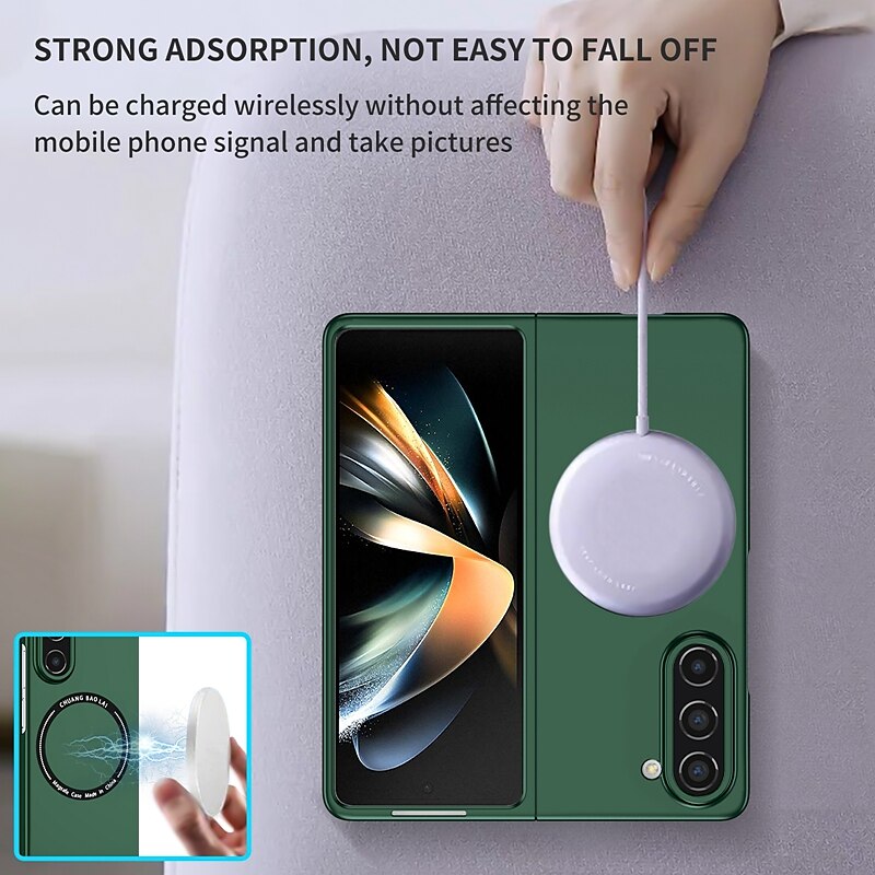 Phone Case For Samsung Galaxy Z Fold 7 Z Fold 6 Z Fold 5 Z Fold 4 Z Fold 3 Back Cover With Magsafe Support Wireless Charging Shockproof PC 2025 - $17.99 –P9