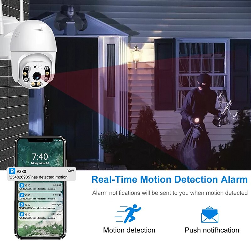 IP Camera 2MP dome Wireless Motion Detection Remote Access Waterproof Indoor Outdoor Apartment Support 128 GB 2025 - $41.99 –P5