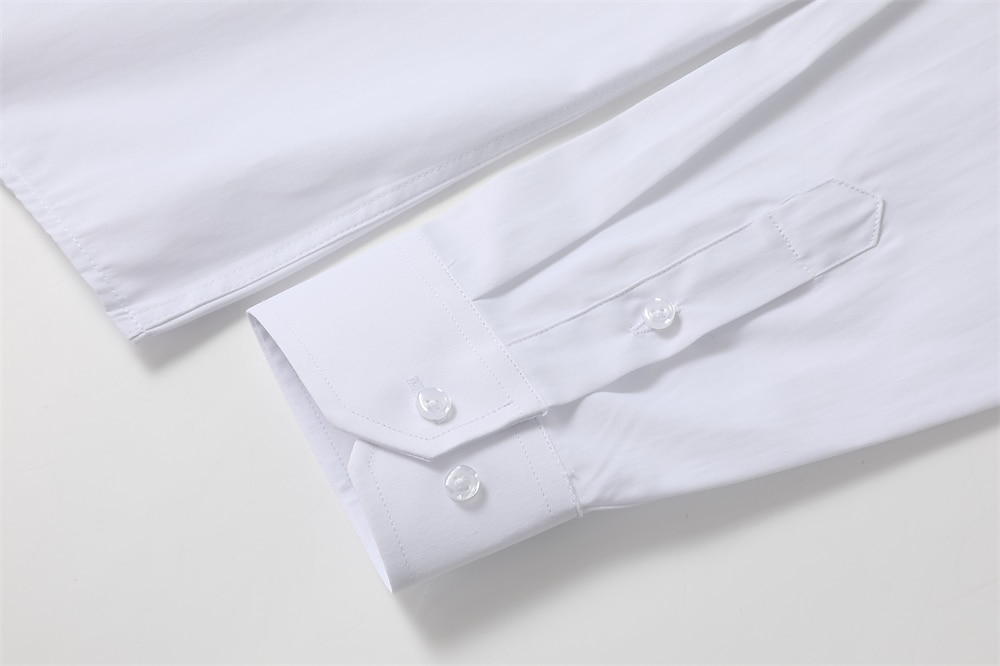 Męskie Koszula Koszule eleganckie Równina Ślub Biznes Jasnoniebieski Czarny Biały Czerwony Długi rękaw Klapa Wiosna i jesień Odzież 2025 - $21.99 –P3