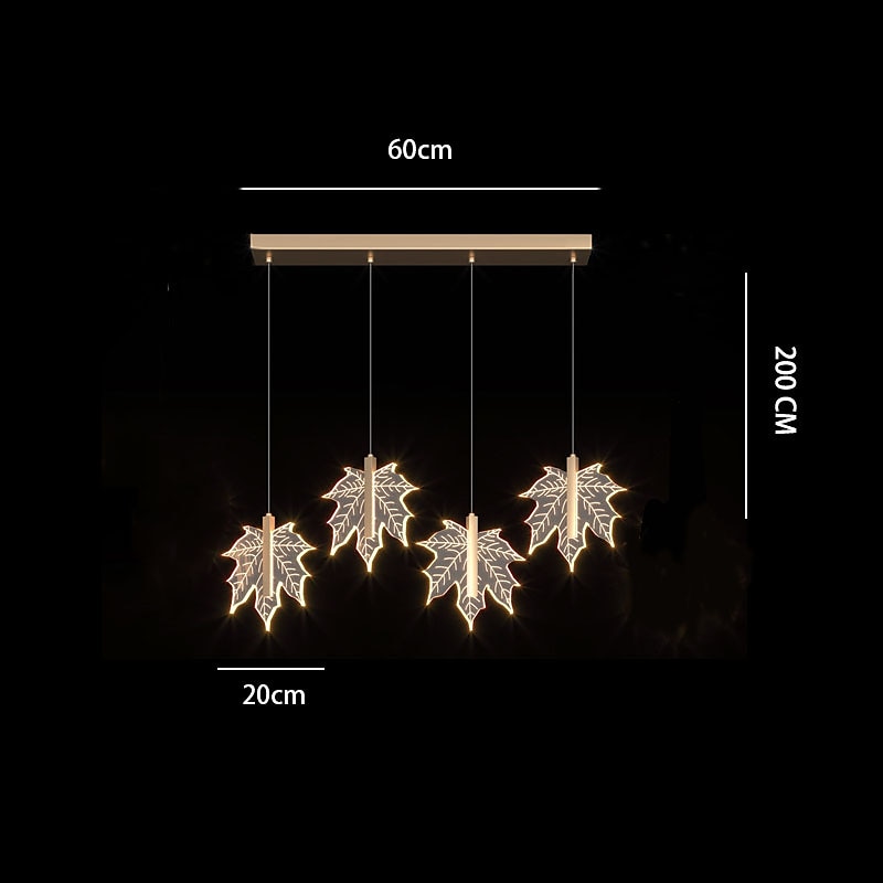 kroonluchter led kristal esdoornblad ontwerp 4/5/6/12-licht dimbaar inbouwverlichting wenteltrap lange kroonluchter villa trapverlichting duplex kroonluchter 110-240v 2025 - $287.79 –P1