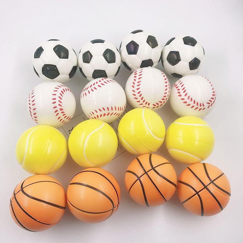 4pcs PU Foam Ball Model Decompression Foam Sponge Venting Ball Foam Basketball Football Tennis Baseball Squeeze Toy 2025 - $18.49 –P2