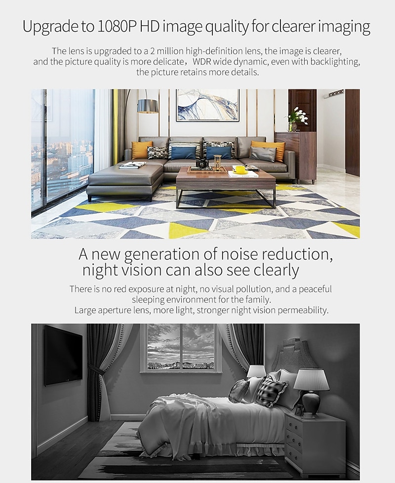 IP Camera 1080P Mini Wireless Motion Detection Remote Access IR-cut Indoor Support 128 GB 2025 - $73.99 –P5