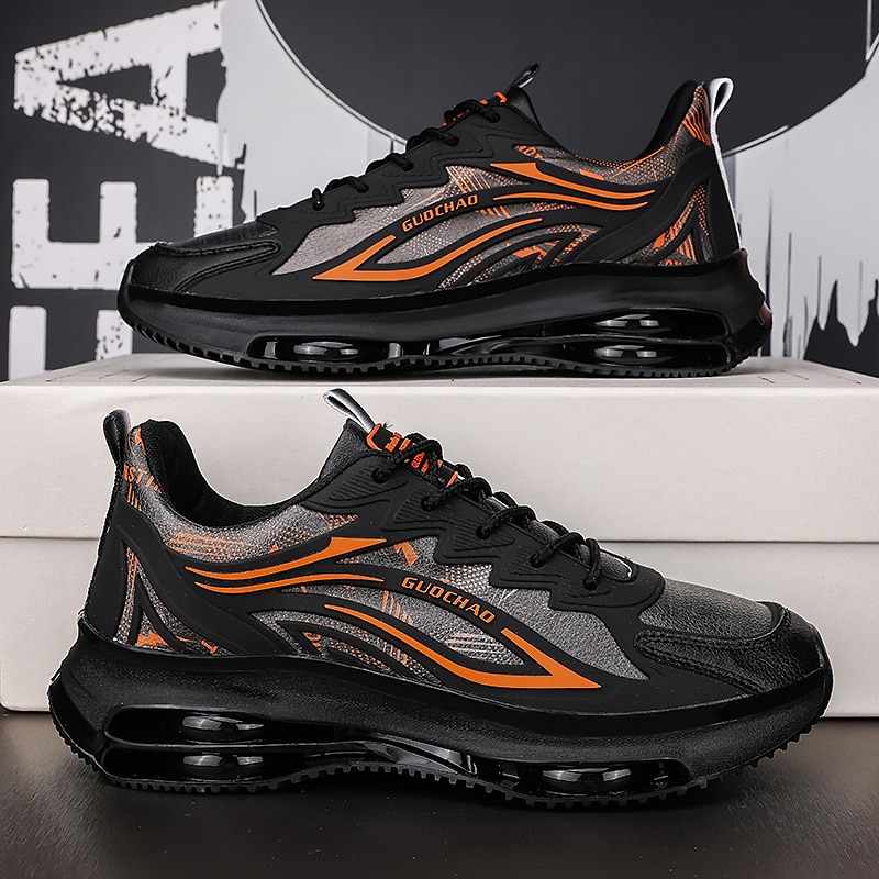 Leichte Air-Cushion-Sneaker für Herren mit transparentem Design – trendige Sportschuhe mit Schnürung zum Laufen und für die Freizeit 2025 - $46.99 –P1