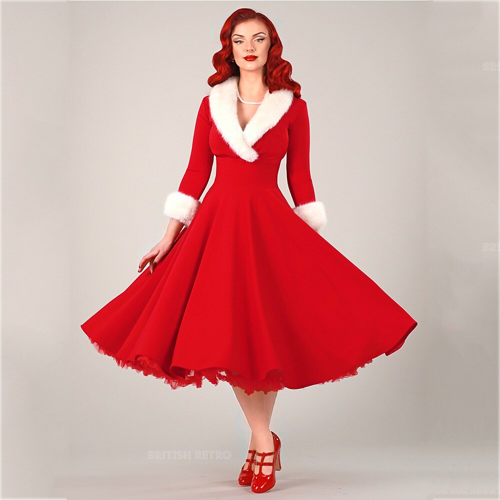 julenissen Mrs.Claus Fancy julekjole Dame Jul Nytt År julaften Jul Voksne Jul Nyttårsaften Kjole 2025 - $40.99 –P3