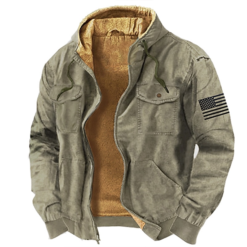 Men's Graphic Prints National Flag Hoodie Hoodies Sweatshirt Zip Hoodie Long Sleeve Hooded Sweatshirt Hooded Daily 3D Print Holiday Vacation Going out Blue Brown Multi Pocket Fleece Winter Designer 2025 - $40.99 –P3
