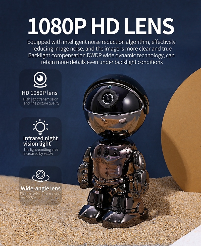 IP Camera 1080P Mini Wireless Motion Detection Remote Access IR-cut Indoor Support 128 GB 2025 - $73.99 –P4