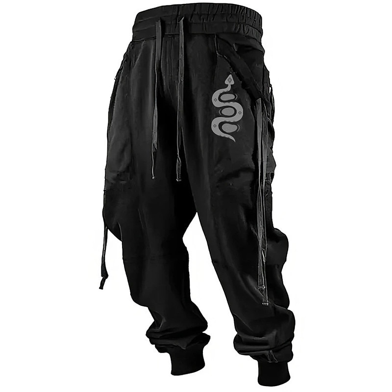 Schlange Vintage Herren 3D-Druck Jogginghose Trainingshose Jogginghose Jogger Hosen Hose Outdoor Strasse Casual Polyester Schwarz Weiß Grün S M L Mittlere Taillenlinie Elastizität Hose 2025 - $22.99 –P1
