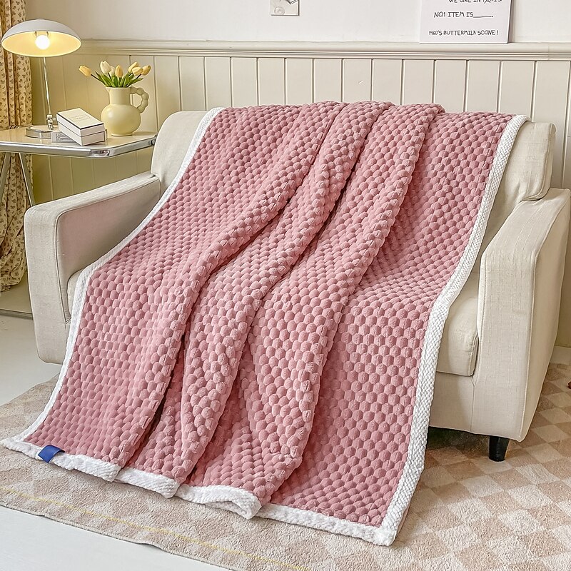 myk komfort kaste sofa teppe stereoskopisk lite rutenett teppe til sofa stol sofa stue bursdagsgave og hjemmeinnredning bærbart bil reisetrekk teppe 2025 - $21.99 –P17
